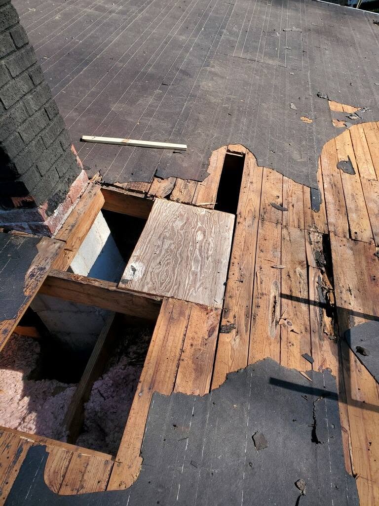 Roof deck repair and underlayment